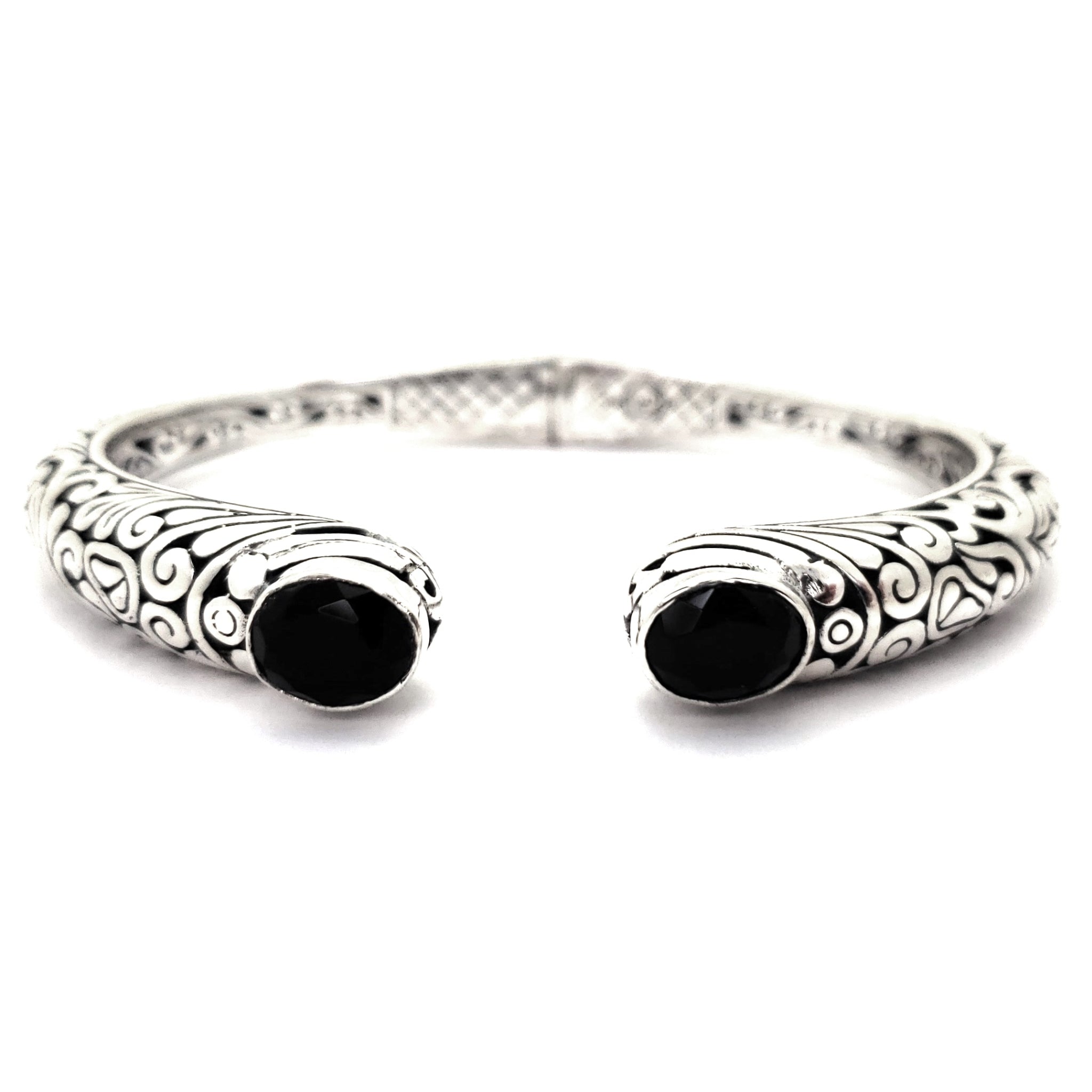 Sterling silver clearance onyx bracelet